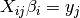 X_{ij} \beta_{i} = y_j